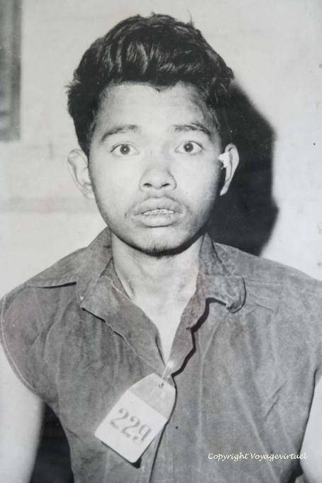 La peur dans les yeux, musée du Génocide, Phnom Penh - Cambodge