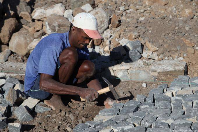 Santo Antão, Ribeira Grande, poseur de Paves - Cap Vert