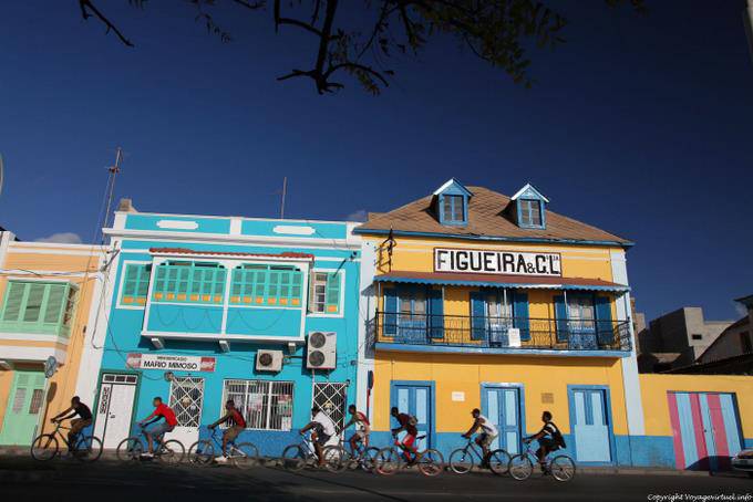 Façades, São Vicente, avenida Republica, Mindelo - Cap Vert