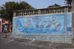 Fogo, São Filipe, peinture des murs, Cap Vert.