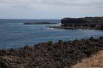 Fogo, Sao Jorge Salinas, laves sur mer, Cap Vert.