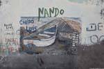 Fogo, Sao Jorge Salinas, peintures de pêche, Cap Vert.