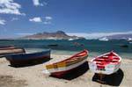 São Vicente, port de pêche, Mindelo, vue sur autre côte, Cap Vert.