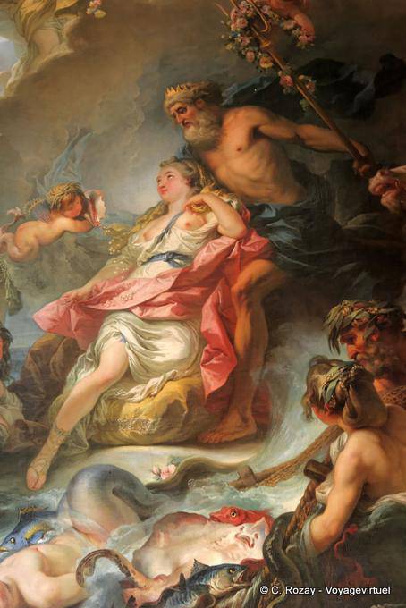Partie centrale du tableau de Gabriel Doyen, Triomphe d'Amphitrite, Versailles