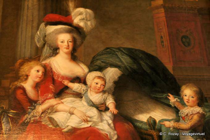 Marie-Antoinette et ses enfants, tableau, Versailles