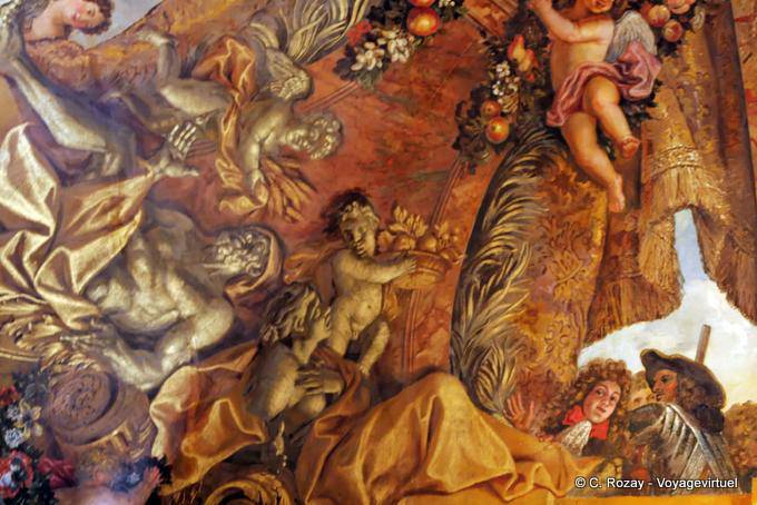 Detail de peinture dans lieu oublié, Versailles