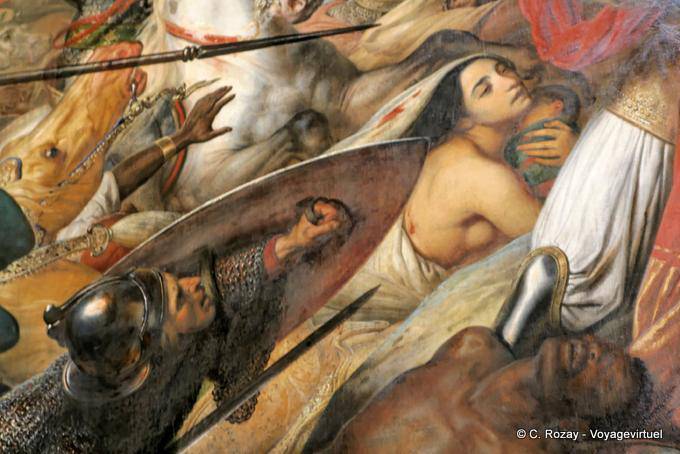 Détail de la Bataille de Poitiers, salon des Batailles, Versailles