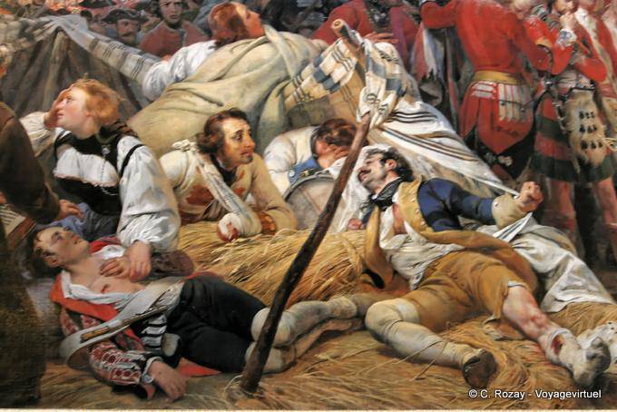 Blessés au champ d'honneur, tableau du salon des Batailles