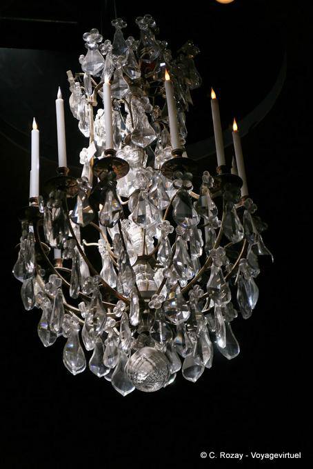Galerie des Glaces, lustre aux bougies, Versailles