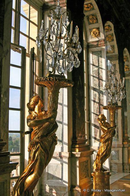 Galerie des Glaces, pénétration solaire, Versailles