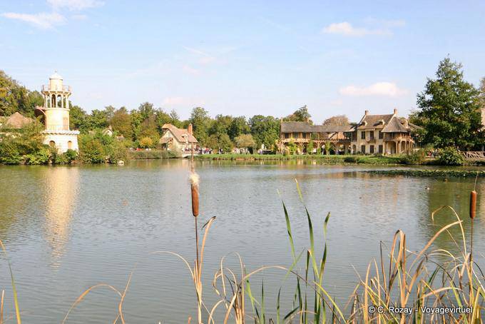 Panorama depuis le Grand Lac, Hameau de la Reine, Versailles