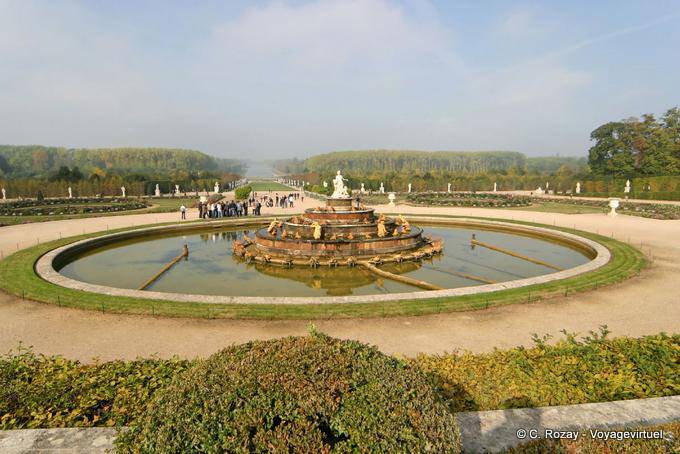 Perspective depuis les escaliers de Latone, Versailles