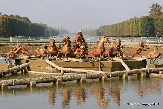 Le bassin d’Apollon vu de face, Versailles