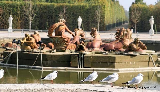 Oeuvre de Tuby, d’après un dessin de Le Brun, bassin d'Apollon, Versailles