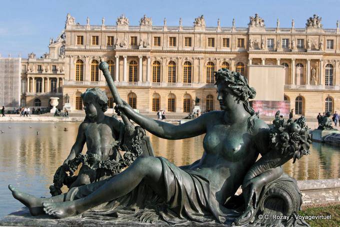 Statue de la Marne, Etienne Le Hongre sur le Parterre d'Eau, bassin nord, Versailles