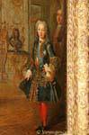 Portrait, par Hyacinthe Rigaud en 1716, du jeune roi Louis XV, 1ère antichambre de la Dauphine, Versailles