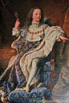 Portrait de Louis XV  en tenue de sacre dans la première antichambre de la Dauphine, Versailles