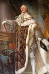 Portrait sur pied de Louis XVI dans le salon d’Apollon, Versailles