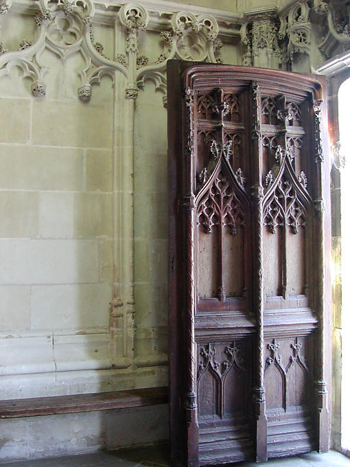 Porte sculptée, Château d'Amboise, France.