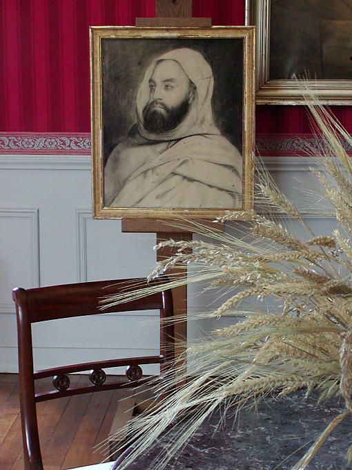 Portrait d'Abd El Kader, sur chevalet, Château d'Amboise, France.