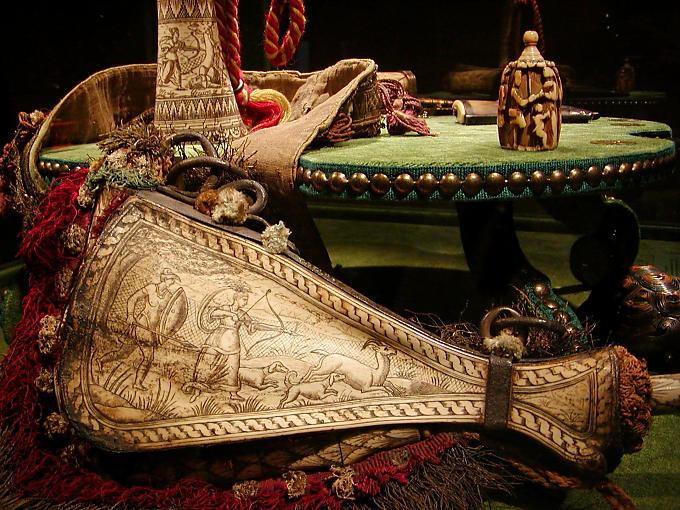 Objets de chasse, Château de Chambord, France.