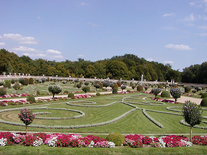 Jardin du château de Chenonceau, France.