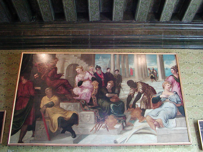 Tableau dans la chambre de Gabrielle d'Estrées, Château de Chenonceau, France.