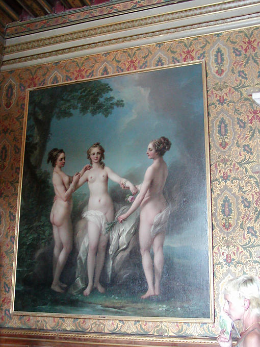Les trois grâces, tableau, Chenonceau, France.