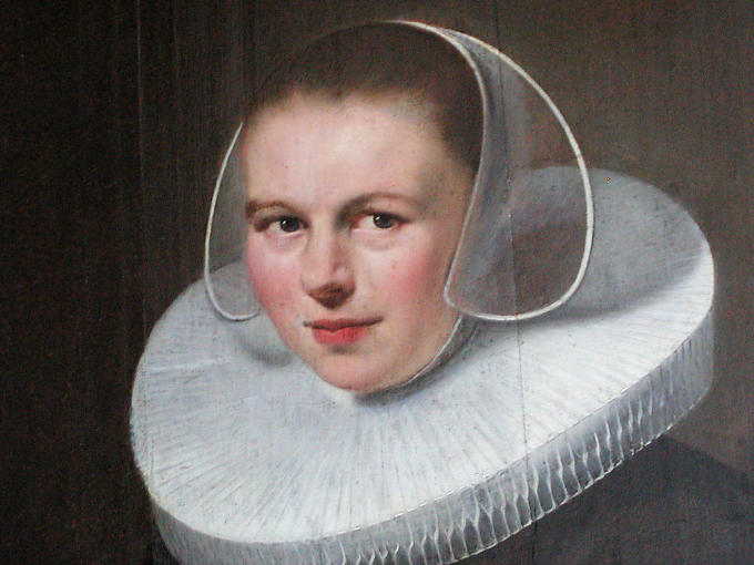 Portrait dans le Salon François 1er, Chenonceau, France.