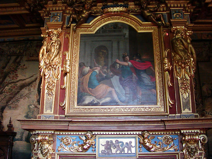 Château de Cheverny, chambre du roi, France.