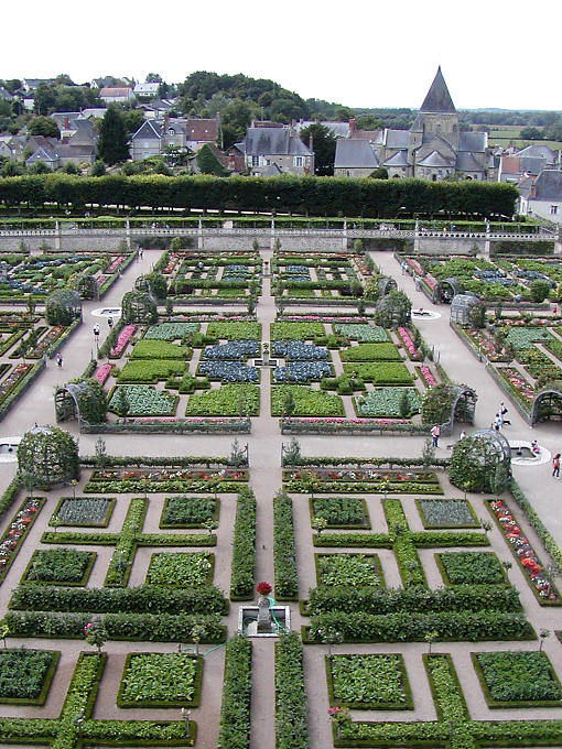 Jardin potager de la Renaissance, Château de Villandry, France.