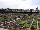 Village et potager du château de Villandry, France.