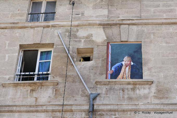 Avignon, chaineau renversé et trompe-l'oeil, Provence, France