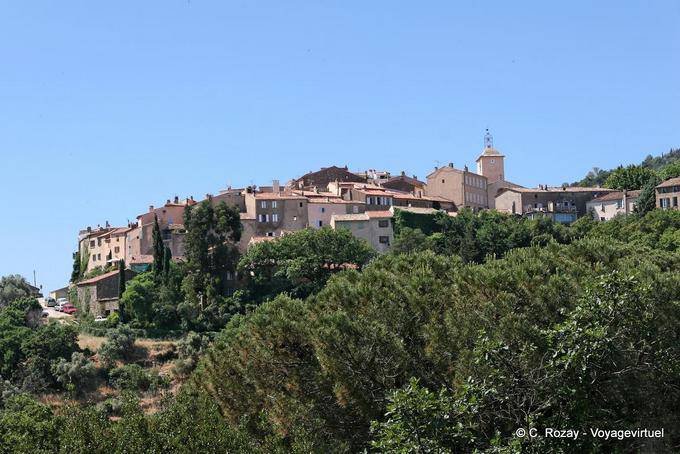 Ramatuelle, panorama sur le village, Provence, France