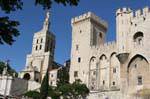 Tour de la Campane du Palais des Papes et clocher de ND des Doms, Avignon, France.
