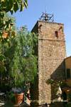 Bormes-les-Mimosas, tour clocher médiévale, France.