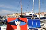 Saint-Tropez, la Dame au chapeau (tableau), France.