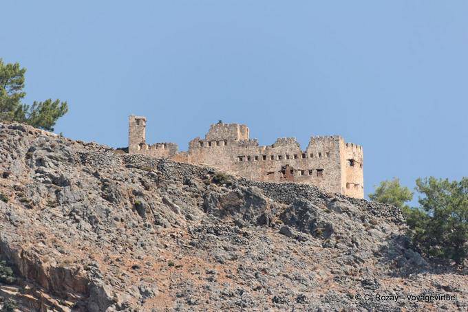 Ruine de la forteresse turque Agia Roumeli - Crète, Grèce