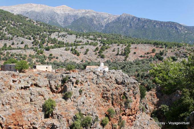 Vue depuis le pont américain, Aradena - Crète, Grèce