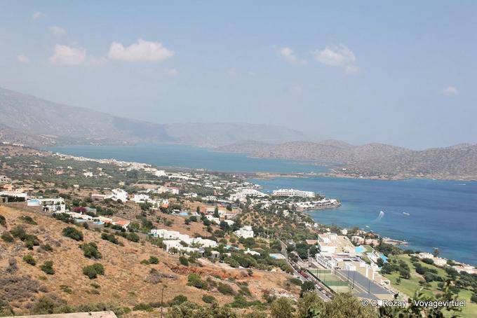 Vue sur la Mirabello Bay, Elounda - Crète, Grèce