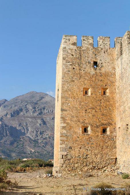 Tour crénelée du Château-Franc, Frangokastello - Crète, Grèce