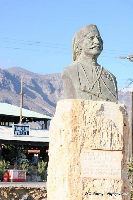 Frangokastello, statue de Hadzi Michalis Dalianis - Crète, Grèce