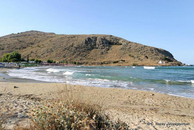 Le cap Drapano et la plage, Georgioupoli - Crète, Grèce