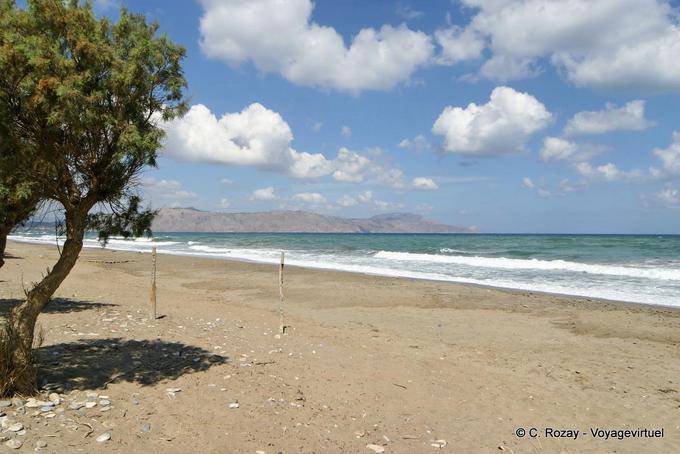 Vue depuis la Paralia Kourna, Georgioupoli - Crète, Grèce