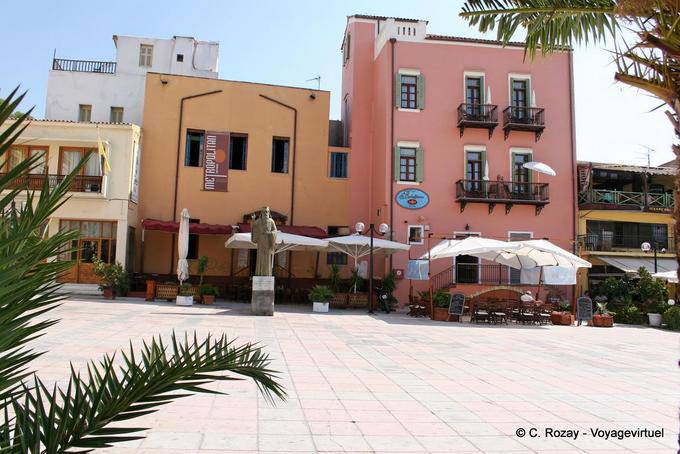 Chania (La Canée), Statue of Athenagoras - Crète, Grèce
