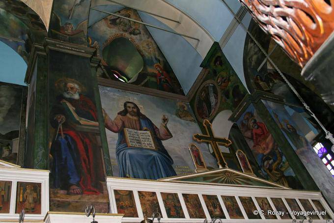 Intérieur de la cathédrale temple of Eisodion tis Theotokou (Trimartiri), Chania (τα Χανιά) - Crète, Grèce