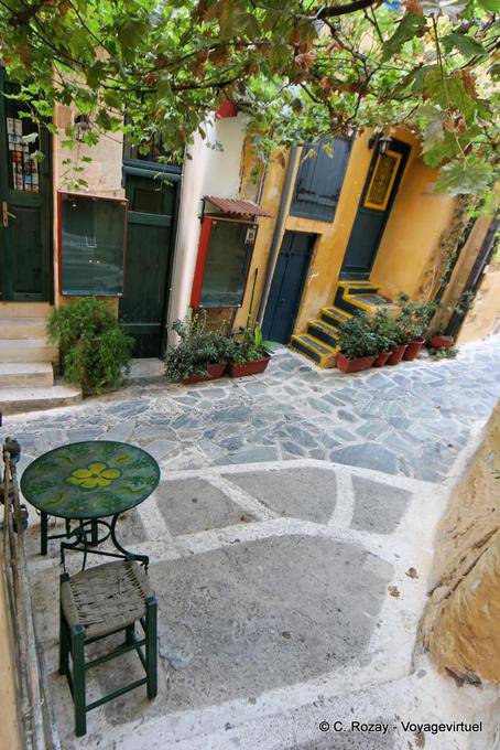 Pavage de rue, Chania (La Canée) - Crète, Grèce