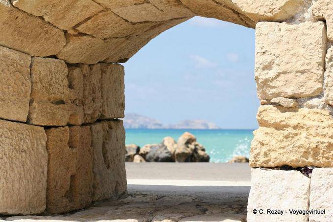 Epaisseur de muraille du Rocca al Mare, Héraklion - Crète, Grèce