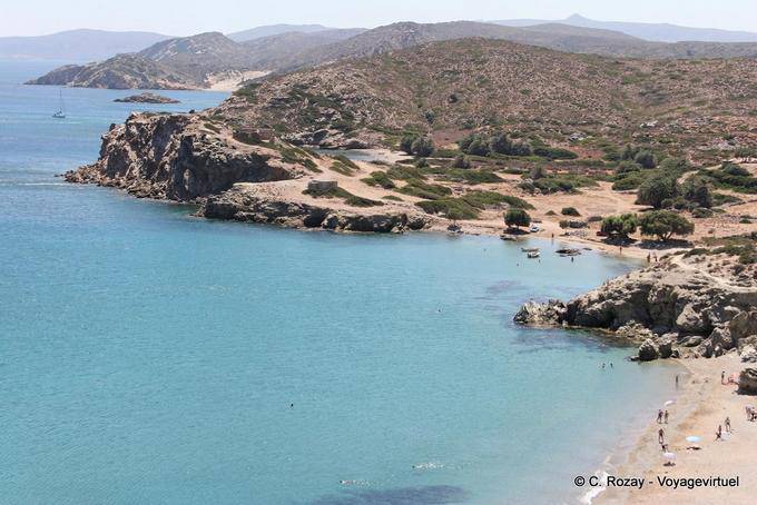Vue générale sur le site archéologique d'Itanos - Crète, Grèce