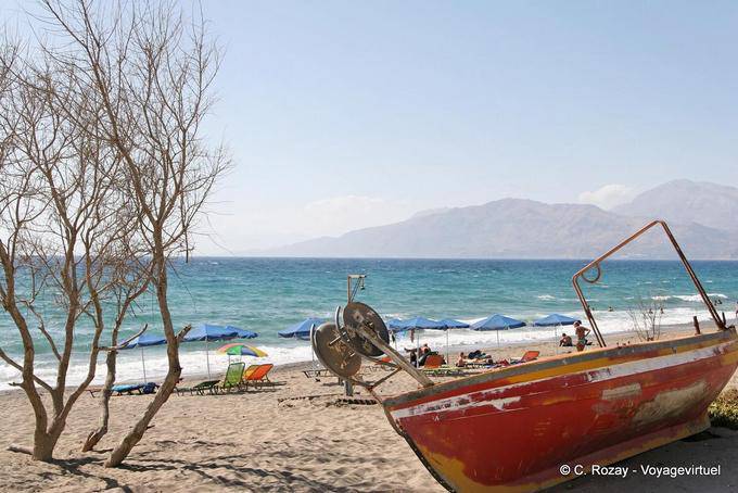 Kalamaki, la plus longue plage de toute la côte sud de l'île - Crète, Grèce